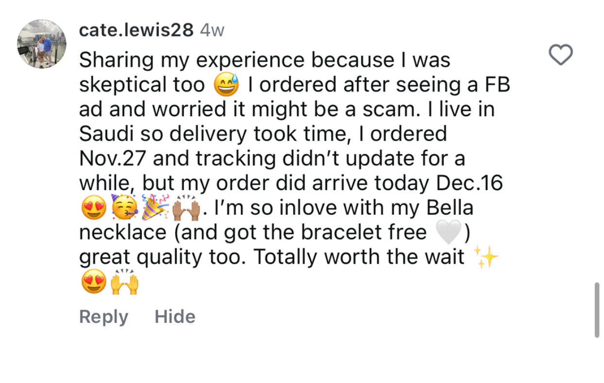 Customer comment