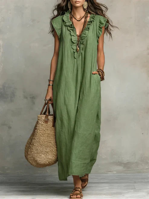 Camellia Bohemian Flowy Maxi Dress