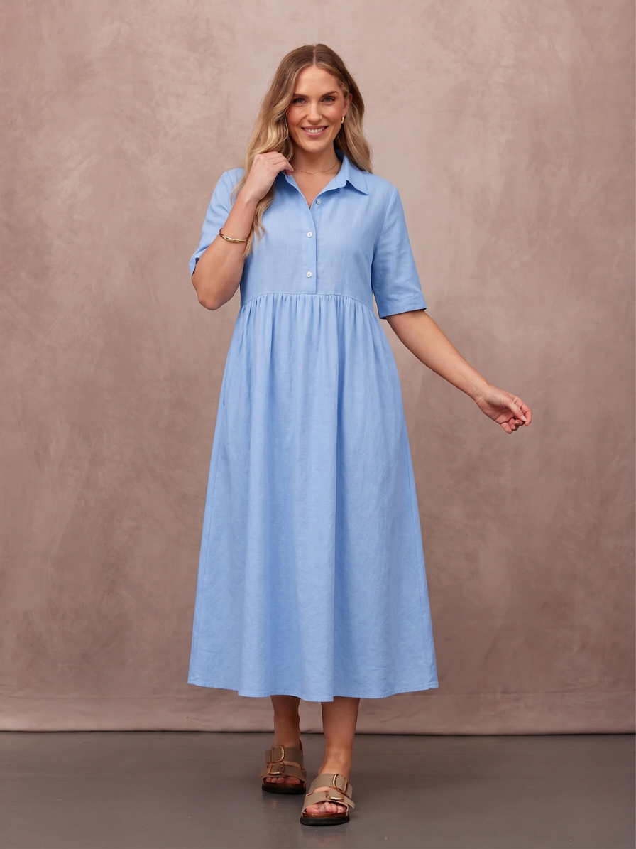 Rhiona Linen Shirt Dress