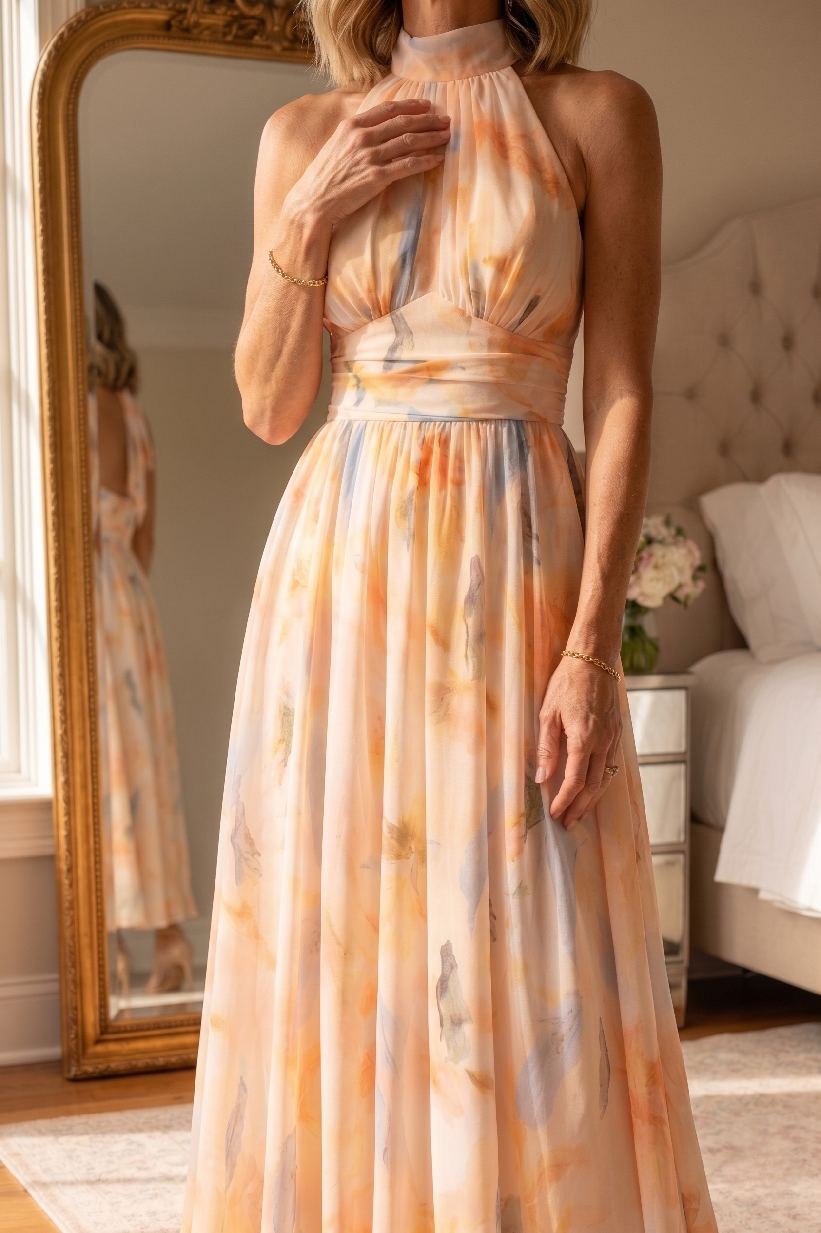 Elin | Soft Halter Midi Dress