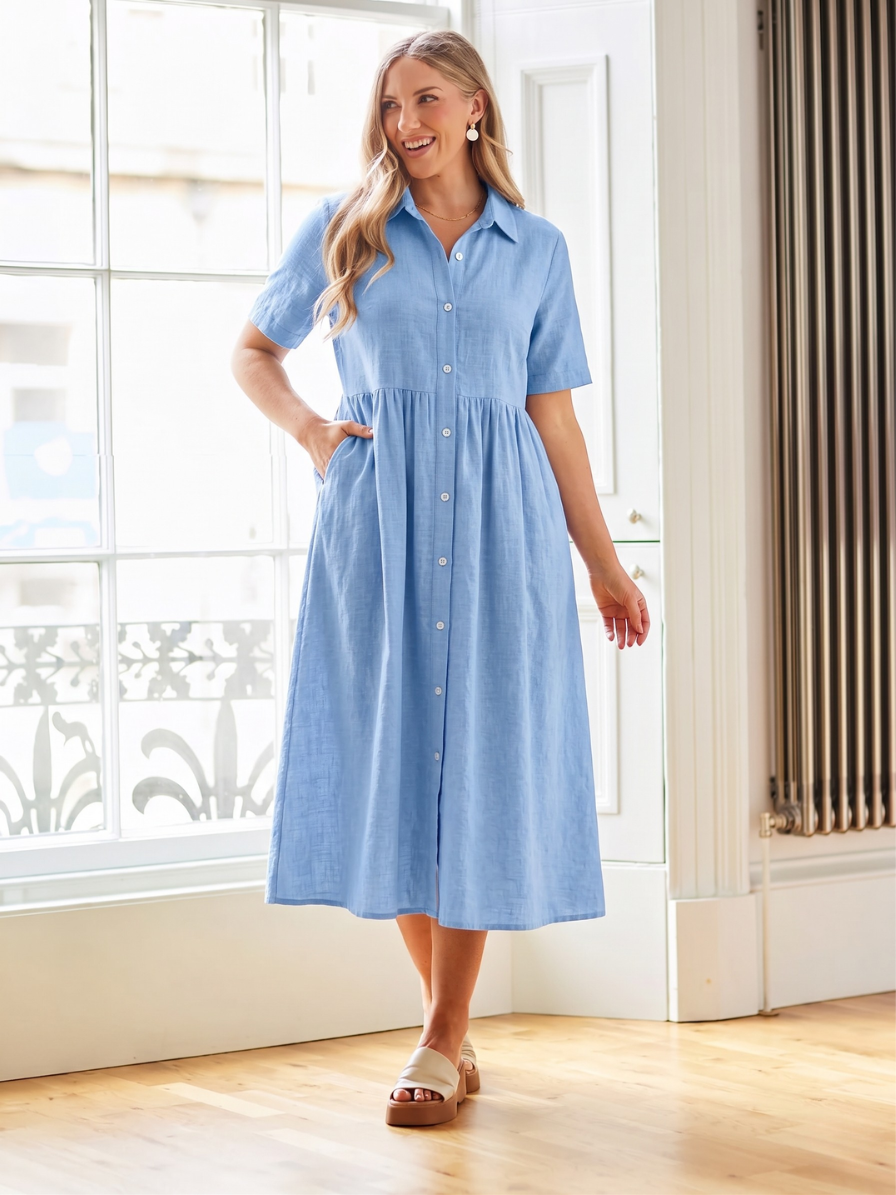Rhiona Linen Shirt Dress