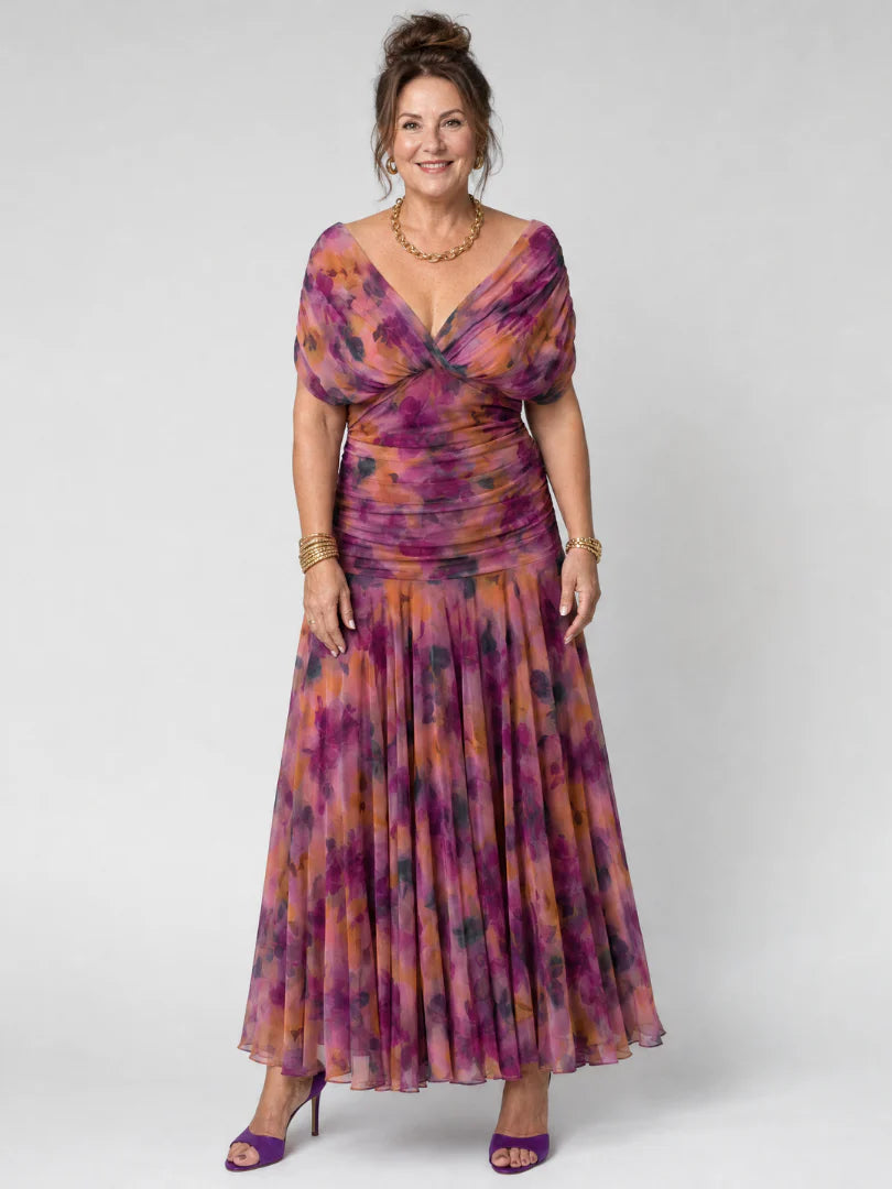 Calen | Off Shoulder Flow Midi Dress