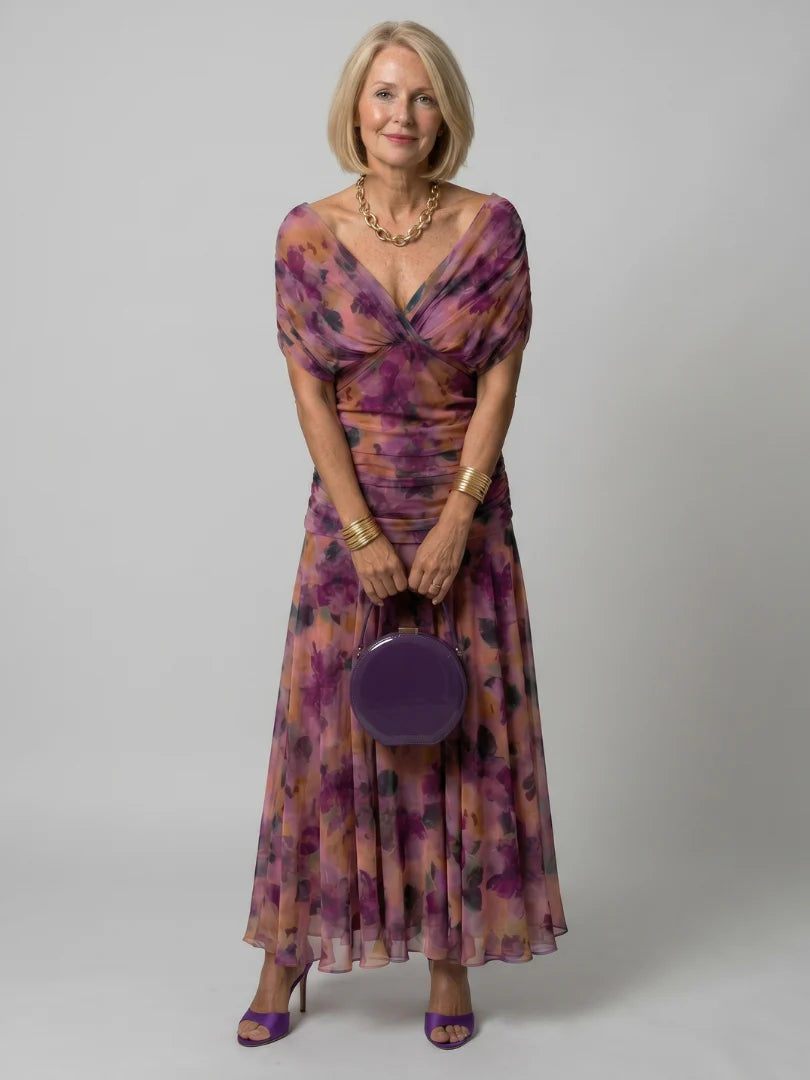 Calen | Off Shoulder Flow Midi Dress