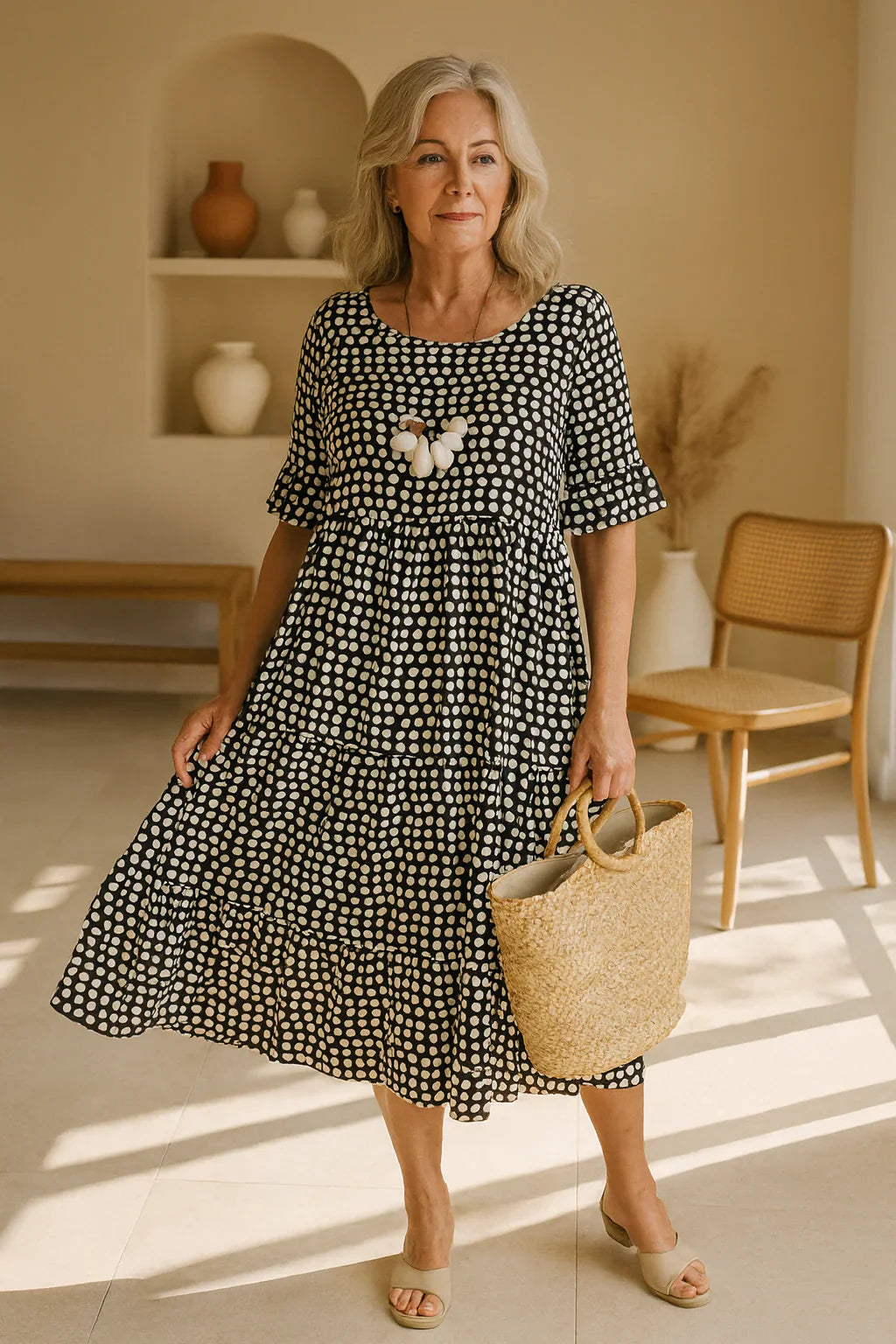 Iris | Sable Midi Dress