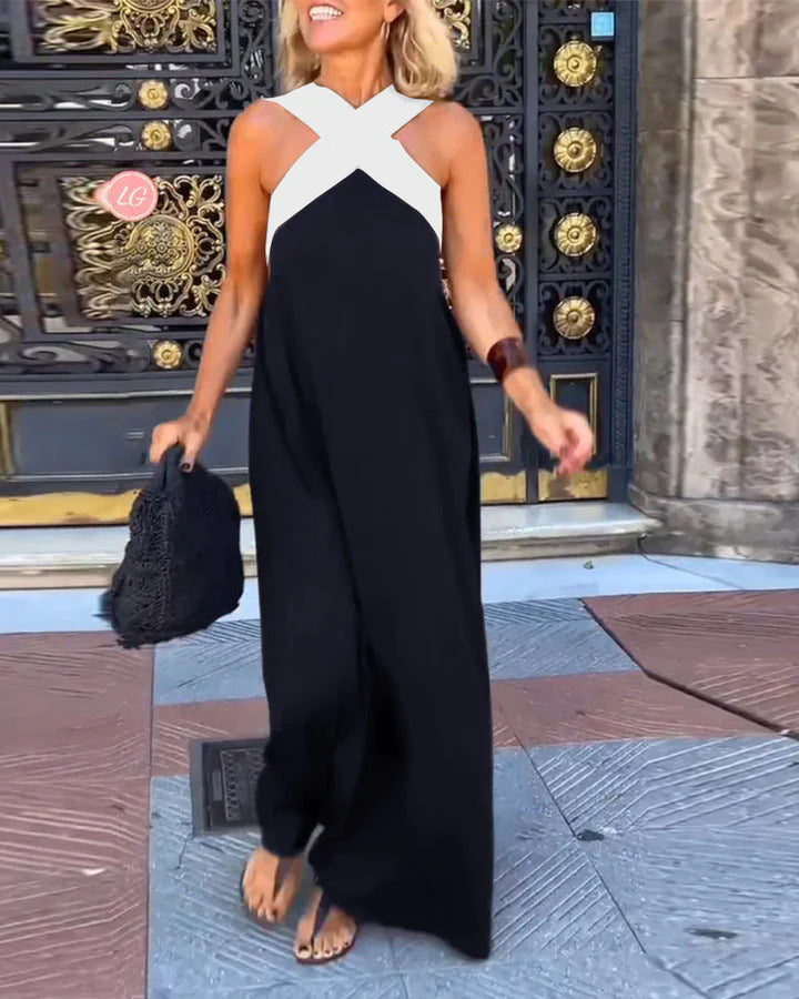 DELPHINE | DRESS WITH CROSSED CUT