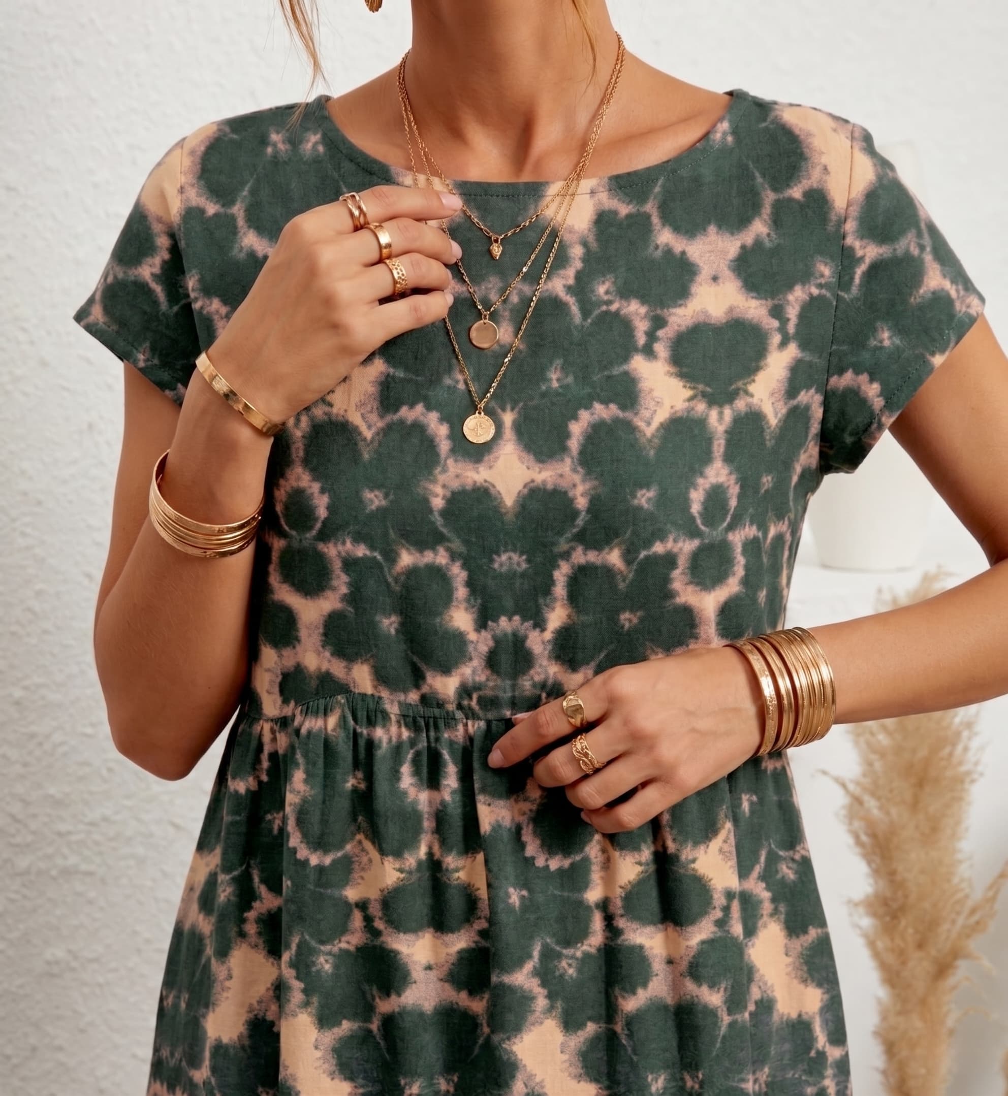 Aurelia™ — Timeless Grace Floral Midi Dress