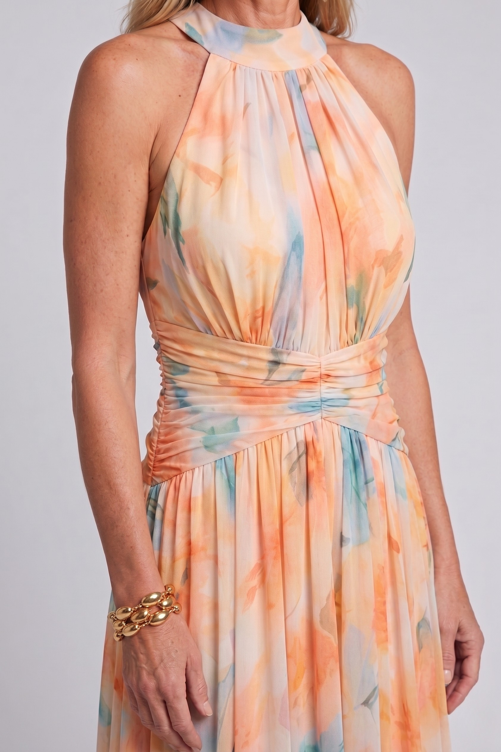 Elin | Soft Halter Midi Dress