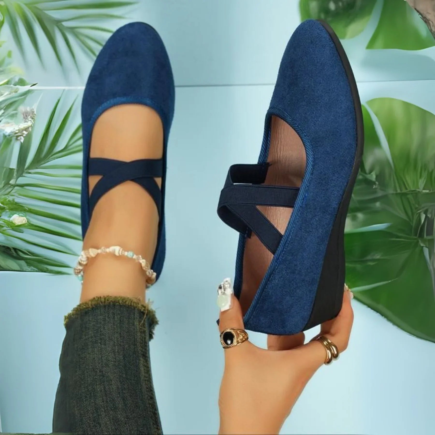 Calerinne | Closed Wedge Ballerina Shoes