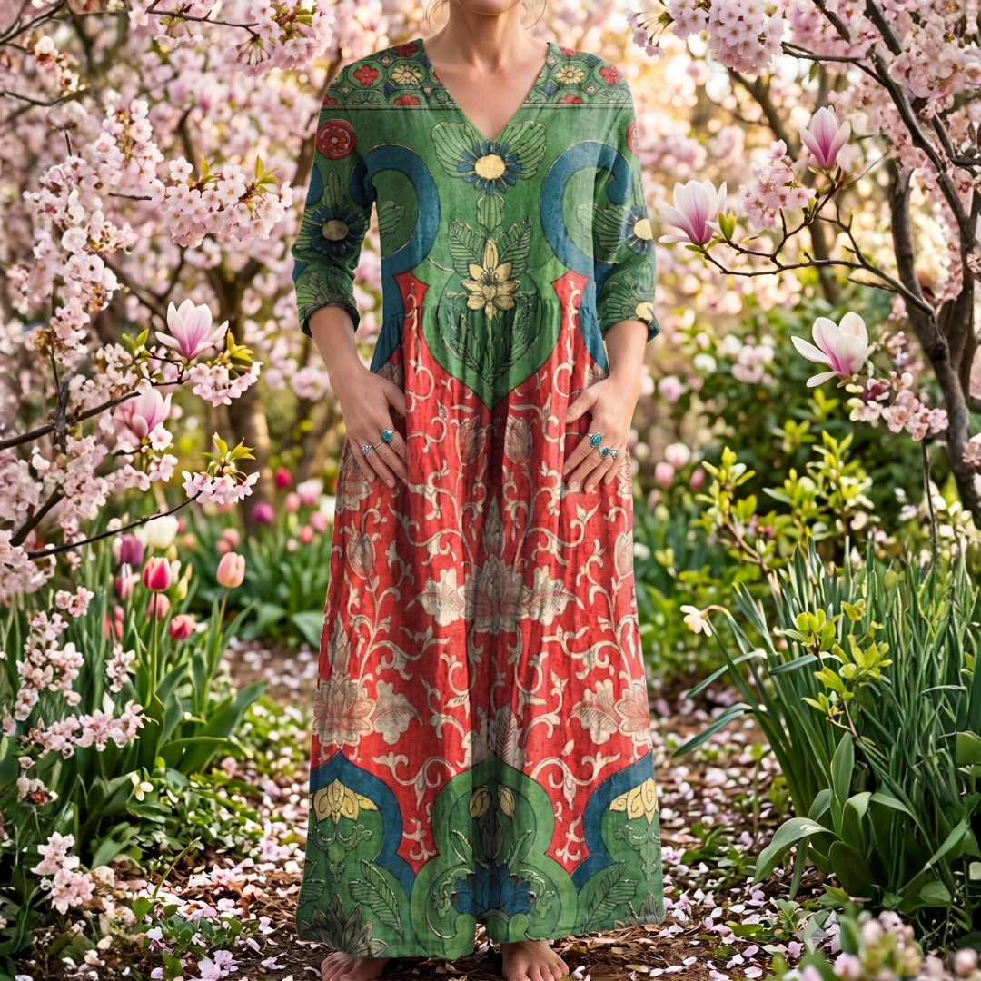 Judith | Vintage Floral Maxi Dress