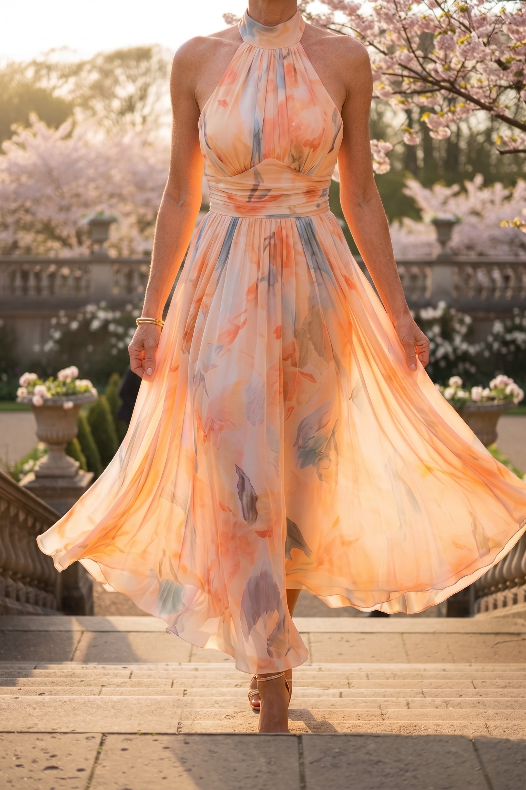 Elin | Soft Halter Midi Dress