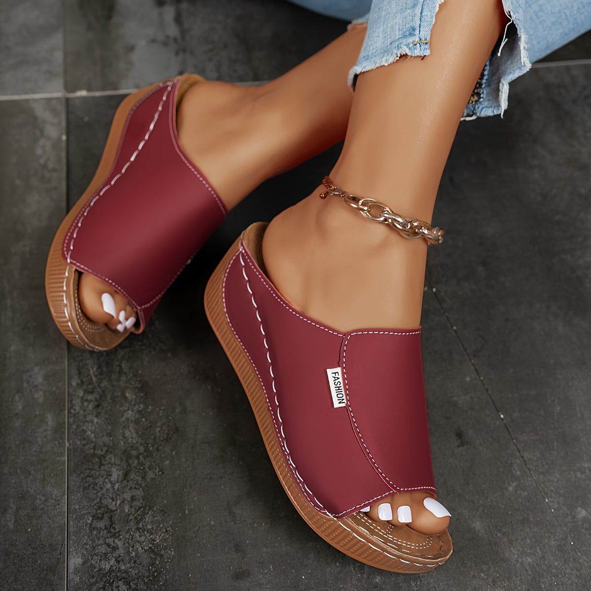 Isabella | Comfort Wedge Mule