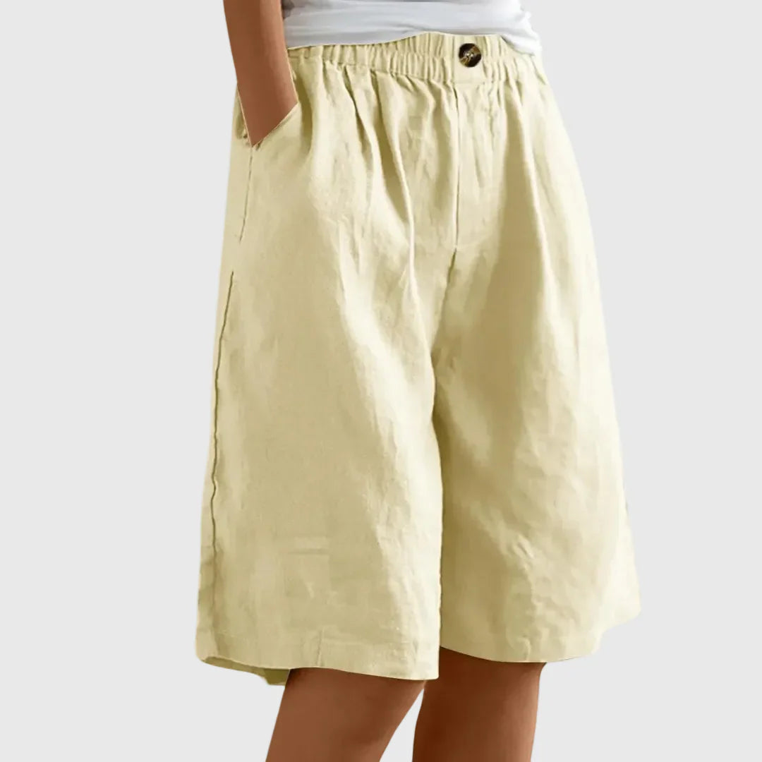 Miley | Elegant Cotton-Linen Shorts