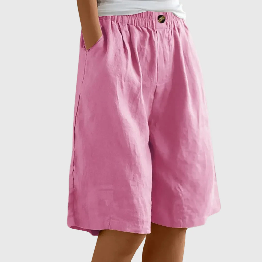 Miley | Elegant Cotton-Linen Shorts