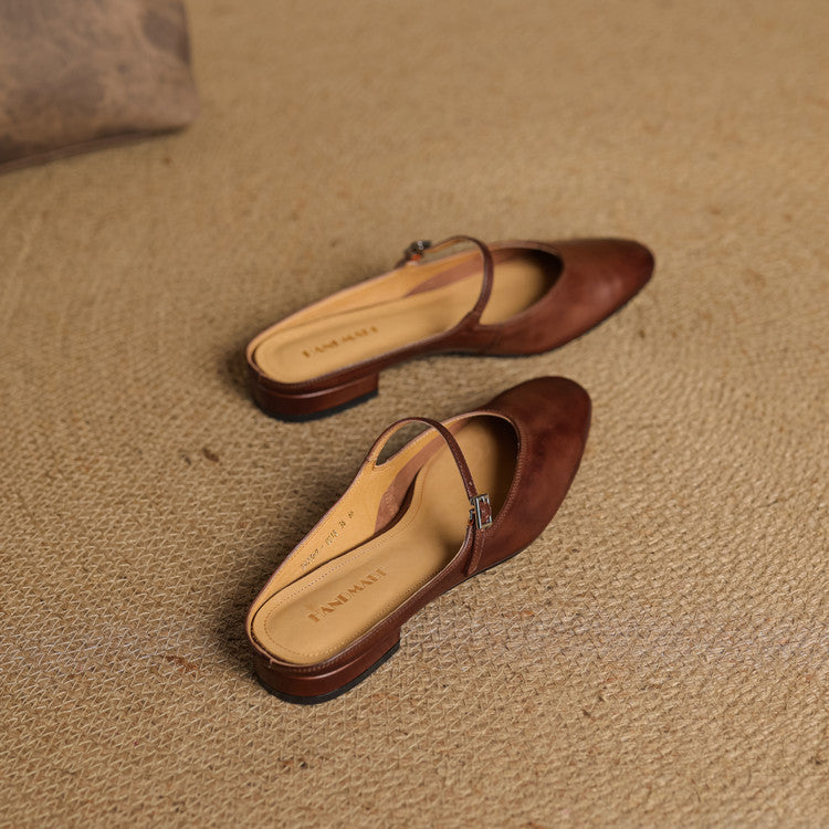Sarah Mary-Jane Leather Flats