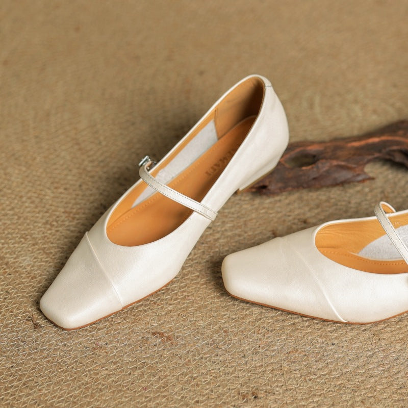 Aurette Leather Mary Jane Flats