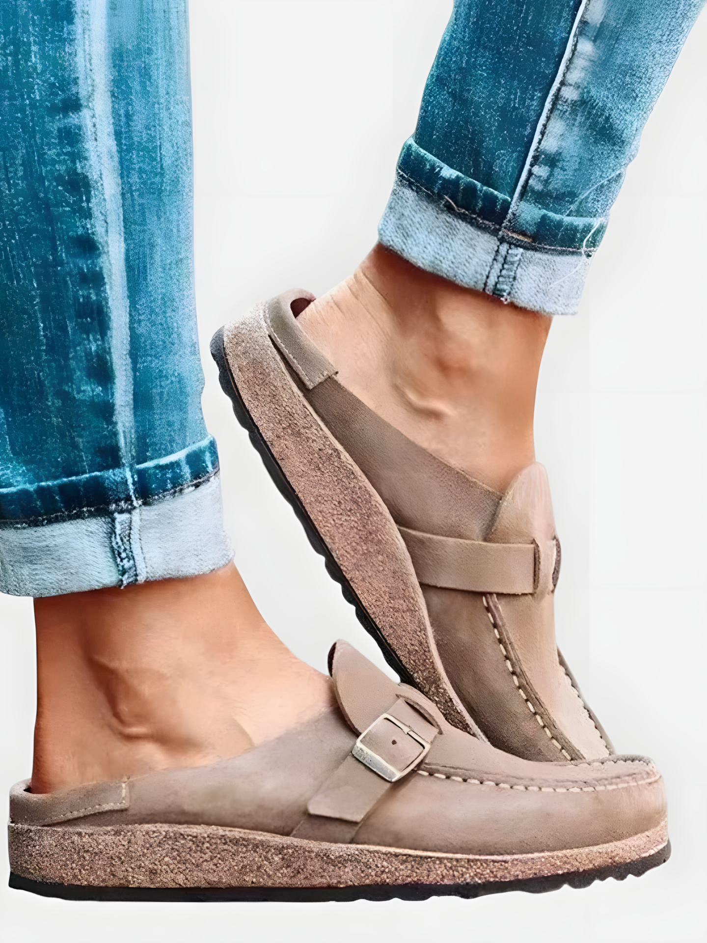 Mallorca – Suede Buckle Comfort Clogs