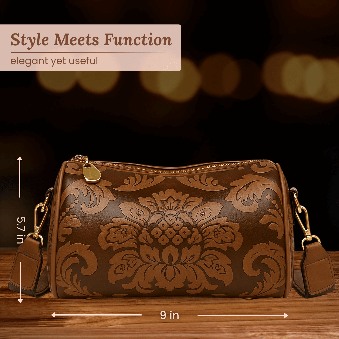 Jessica's Floral Elegance | Shoulder Bag