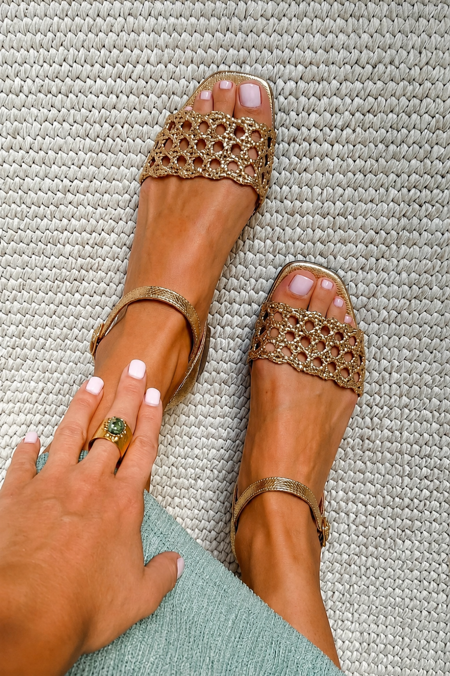 Aurora™ | Summer Enchantment Gold Sandals
