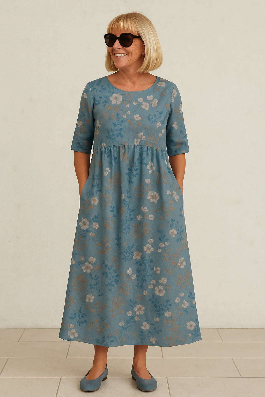 Eliza | Relaxed Midi Dress - Effortless Elegance, Everyday Comfort
