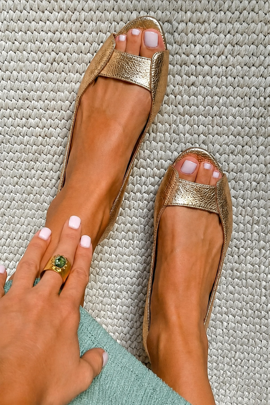 Adelina™ | Comfort Chic Gold Sandals