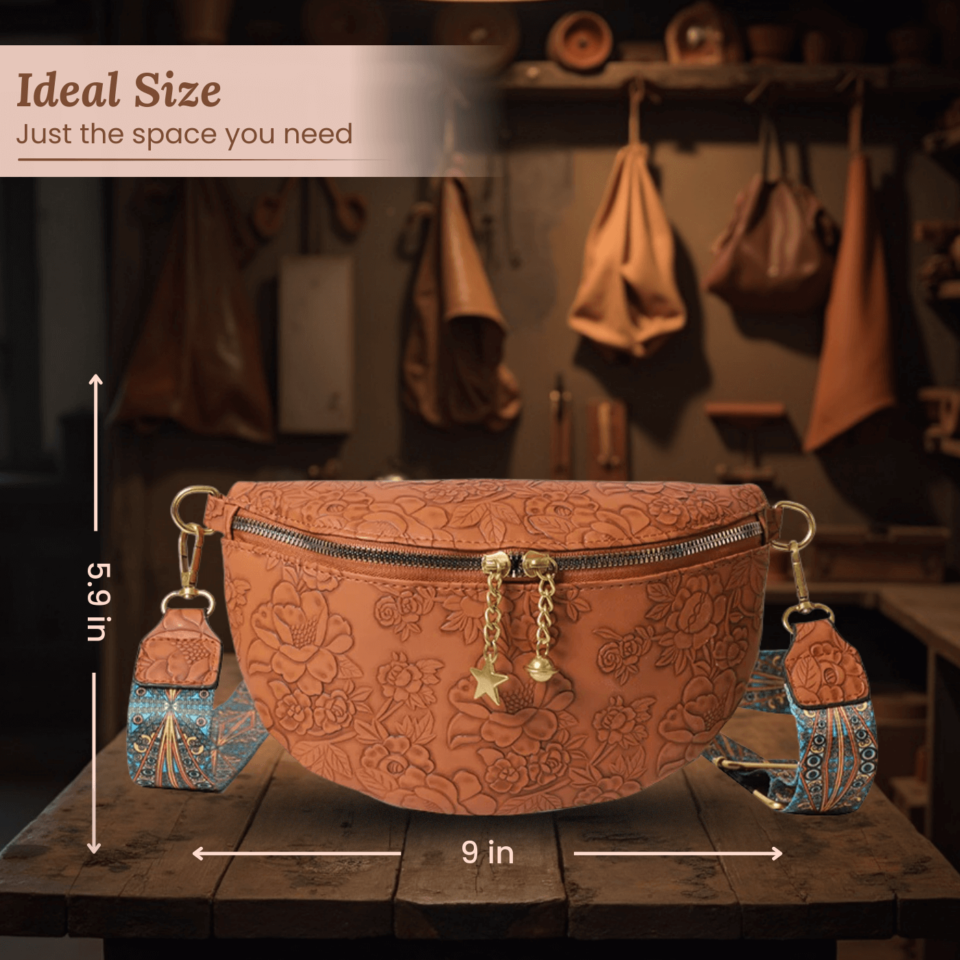 Filomena's Embossed Charm | Crossbody Bag