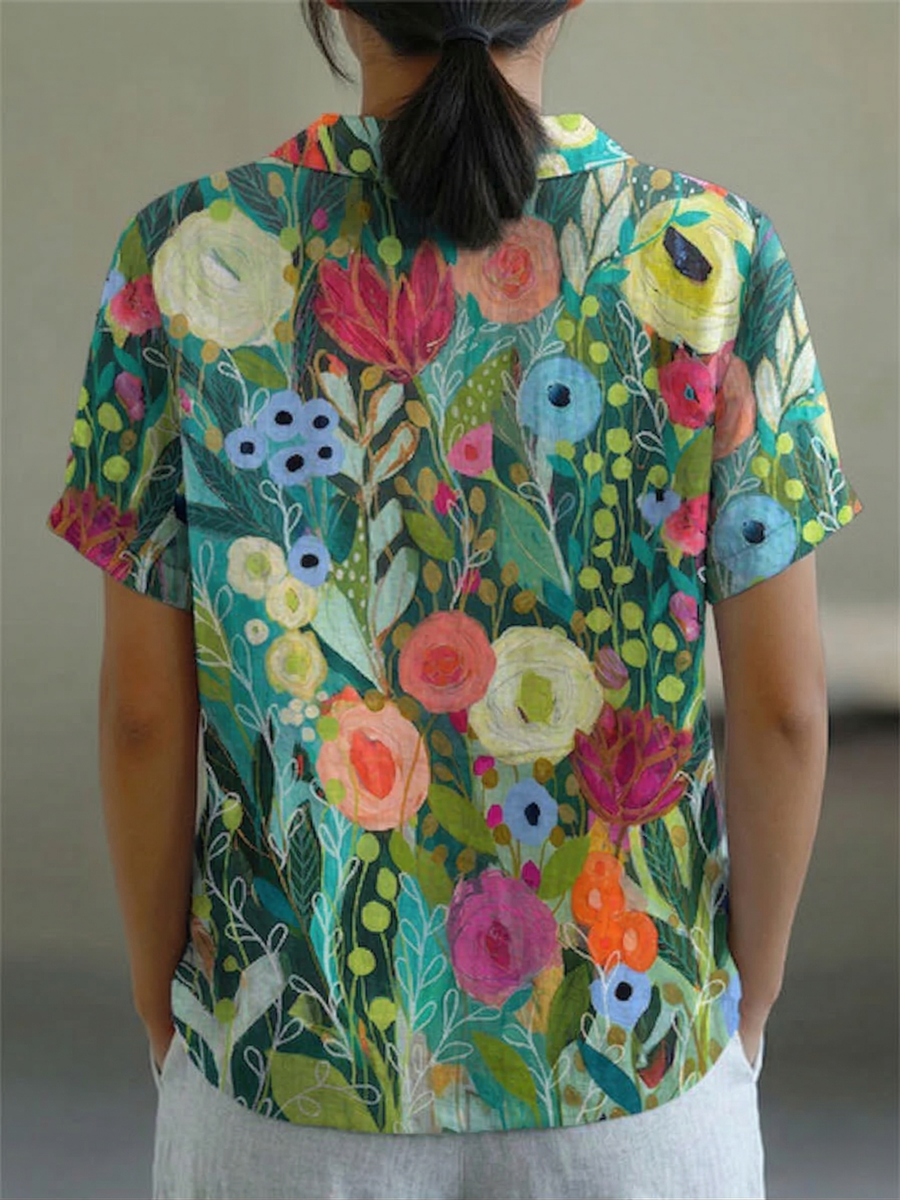 Daisy | Watercolor Floral Shirt