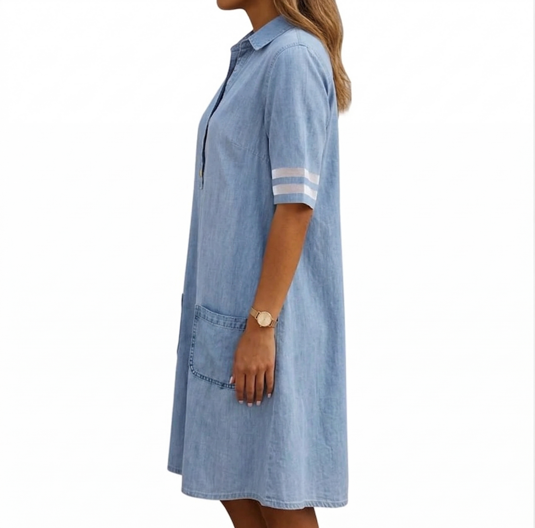 Brittany | Figure Flattering Denim Dress