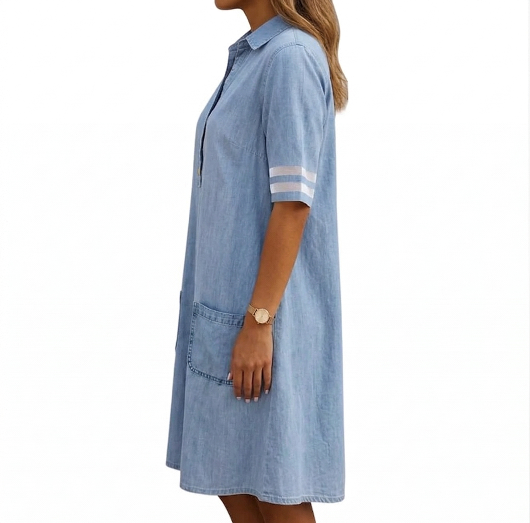 Brittany | Figure Flattering Denim Dress