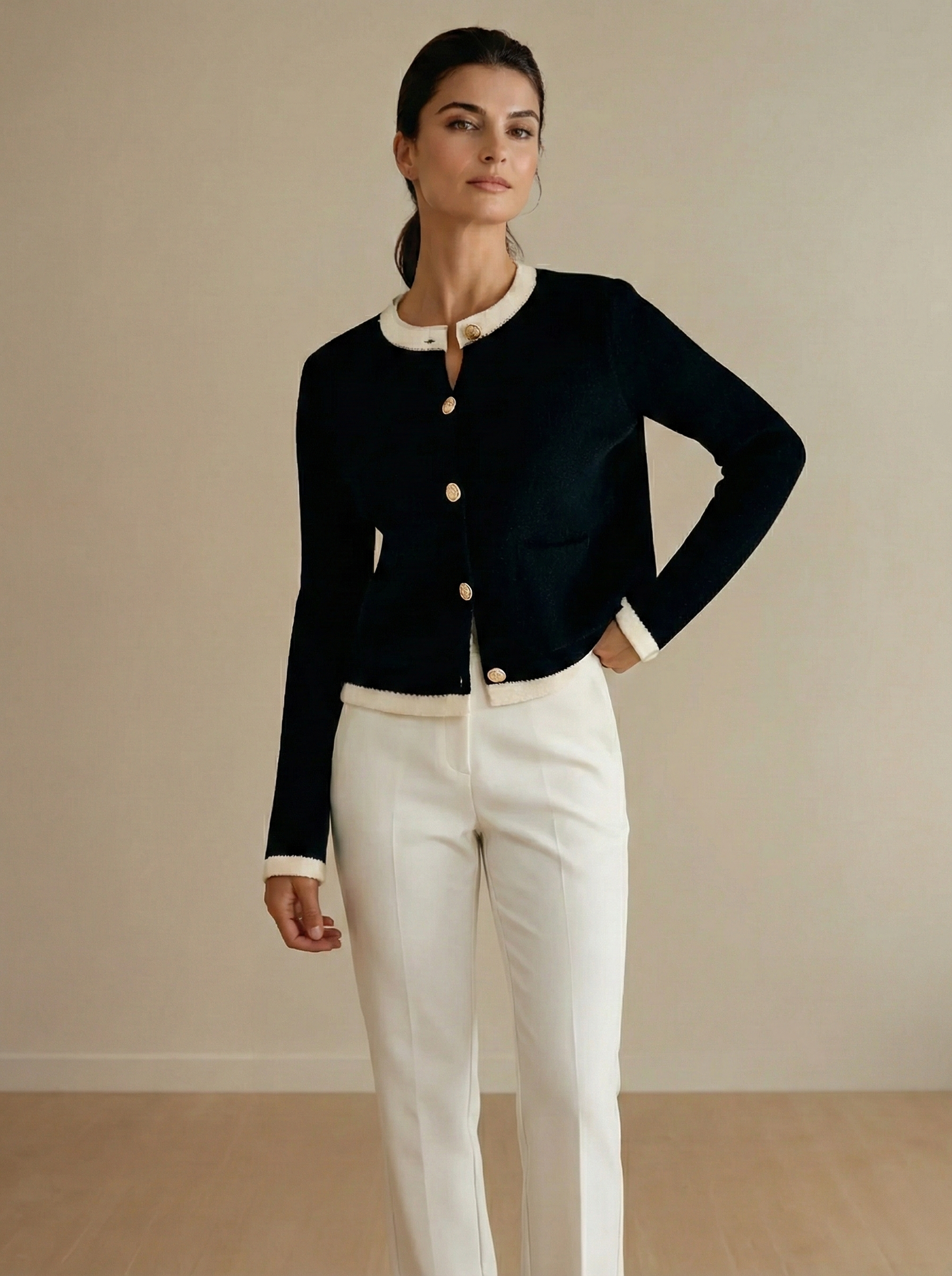 Oldmoney Style Buttoned Knit Cardigan