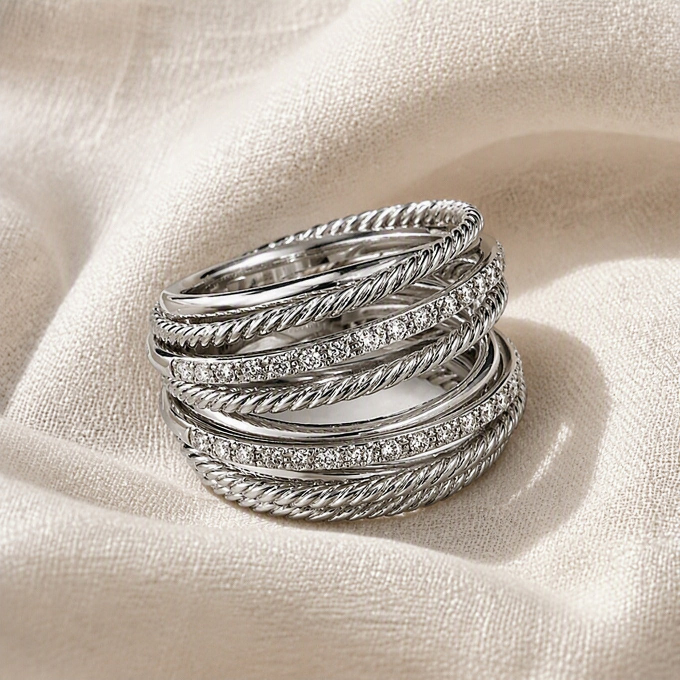 Layered Zirconia Cross Ring