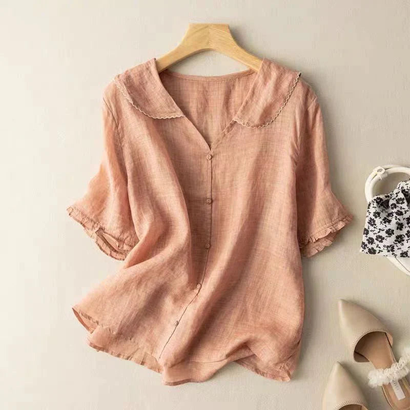 Kristi™ | Vintage Blouse with Button Detail
