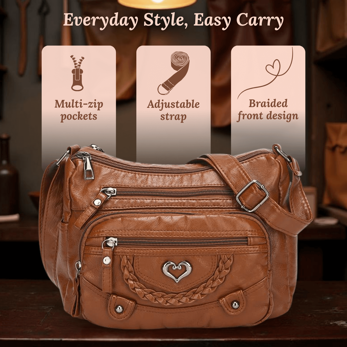 Greta's Braided Charm | Crossbody Bag