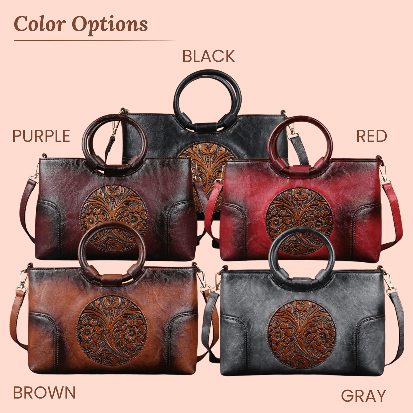 Luciana's Carved Detail | Handbag