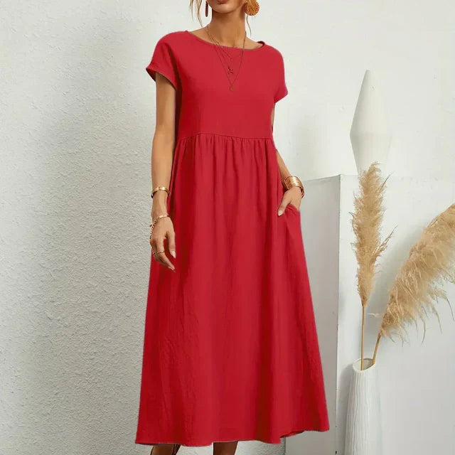 Gabrielle™ — Timeless Elegance Fluid Midi Dress