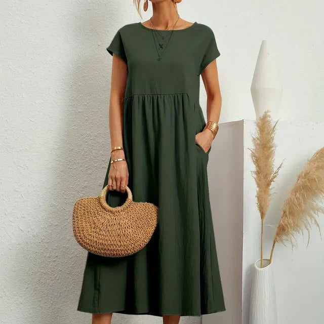 Gabrielle™ — Timeless Elegance Fluid Midi Dress