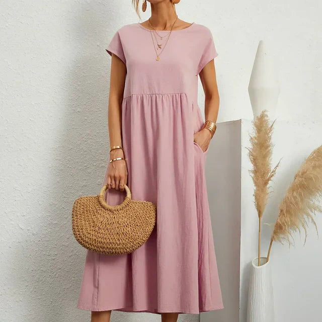 Gabrielle™ — Timeless Elegance Fluid Midi Dress