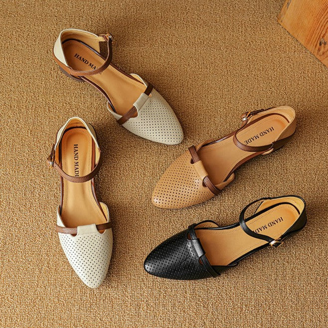 Calenne Leather Slingbacks