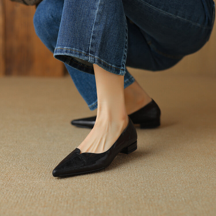 Serelle Point Leather Flats