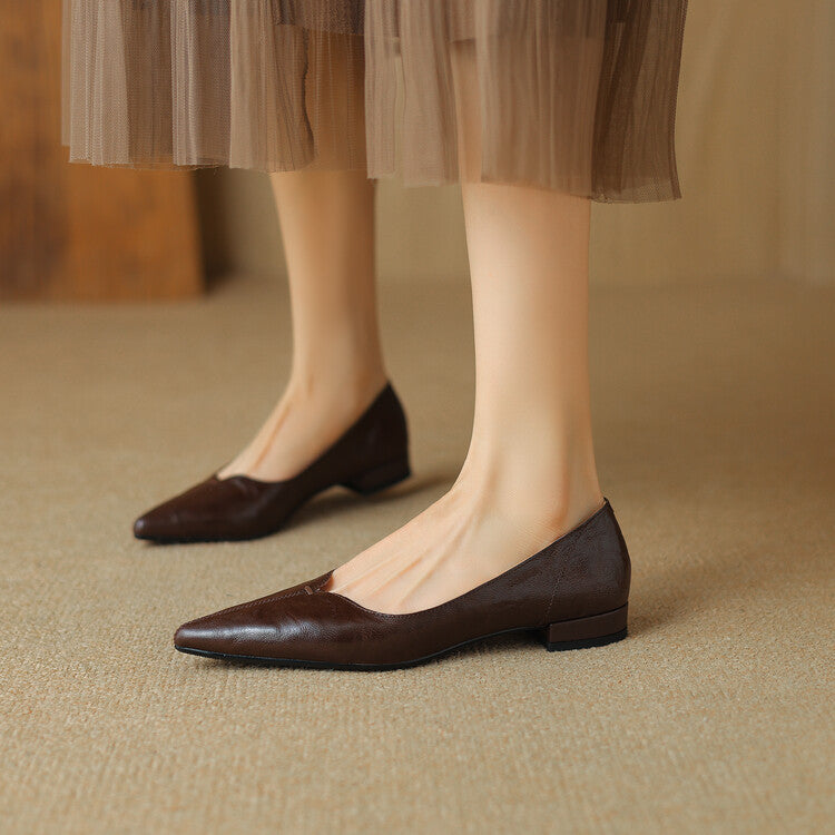 Serelle Point Leather Flats
