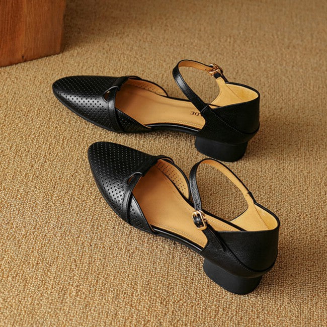 Calenne Leather Slingbacks