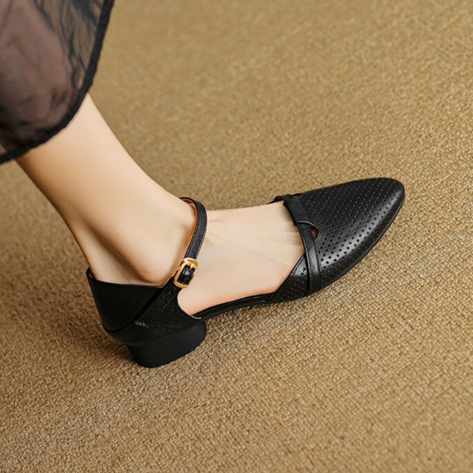 Calenne Leather Slingbacks