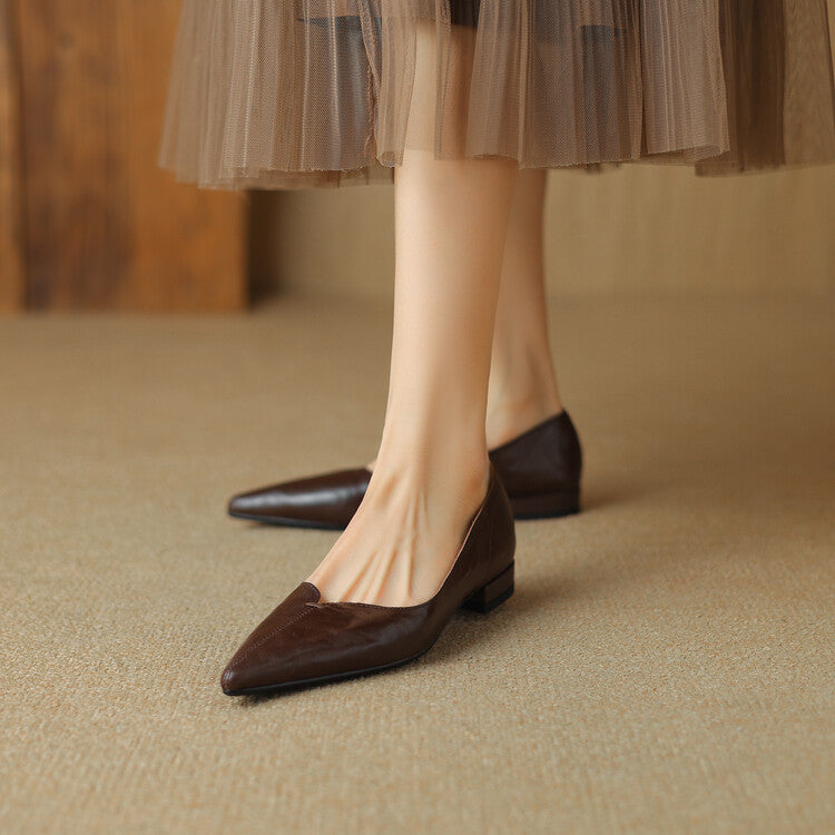 Serelle Point Leather Flats