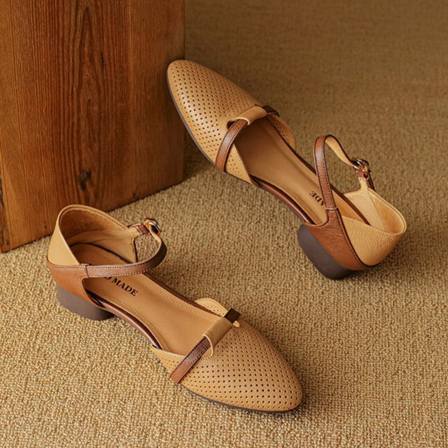 Calenne Leather Slingbacks