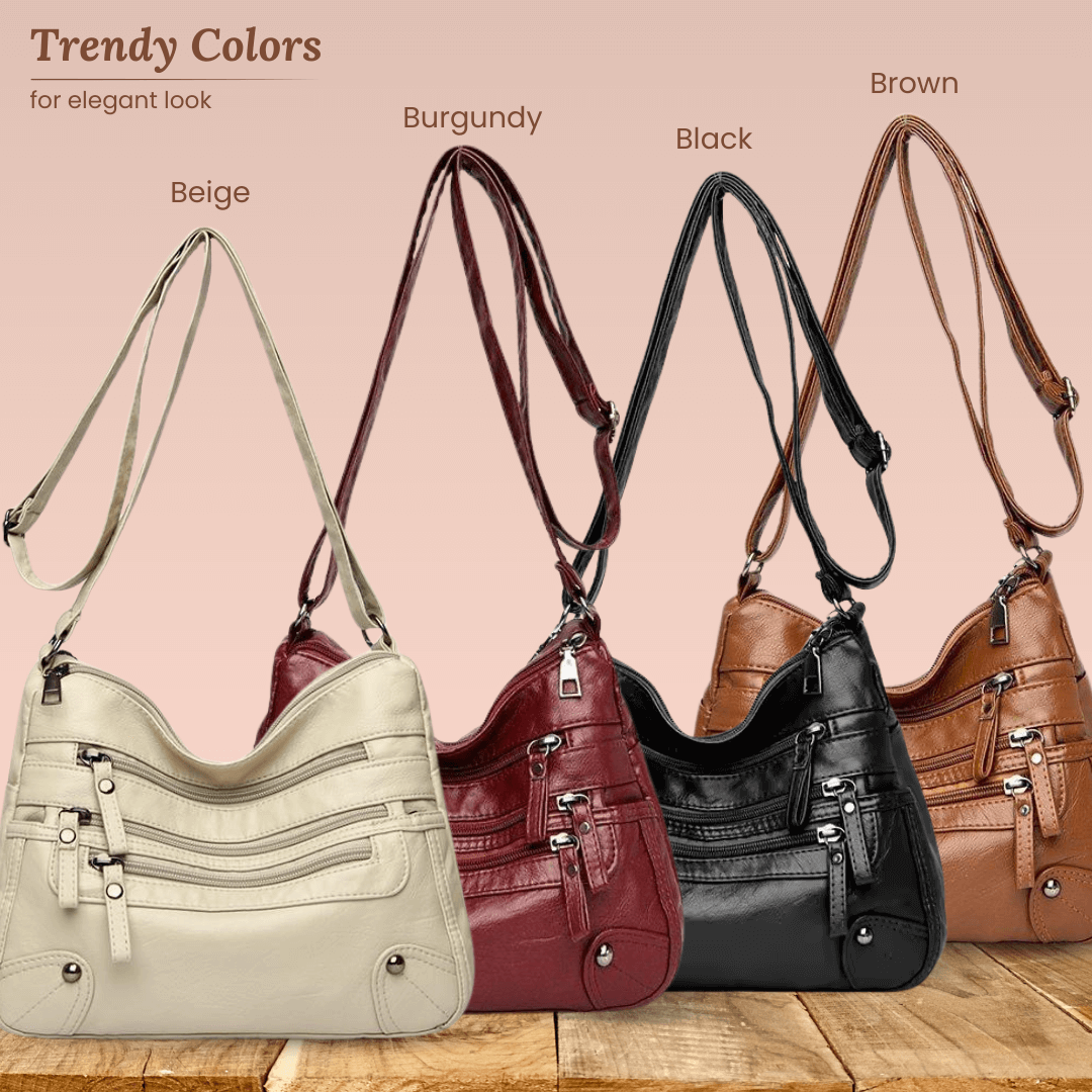 Rosalia's Multi-Zip Carry | Shoulder Bag