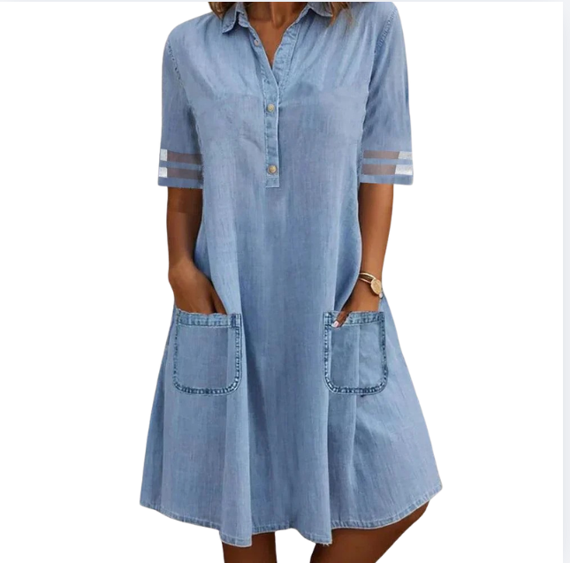 Brittany | Figure Flattering Denim Dress