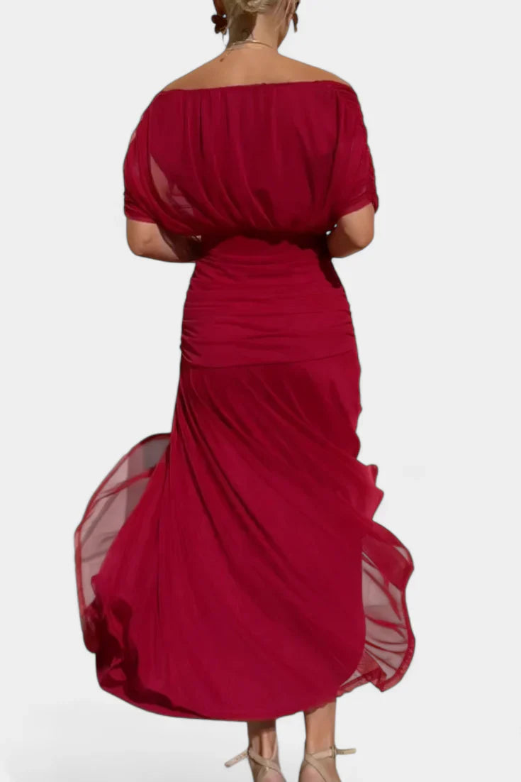 Florendra | Long Floral V Neck Dress
