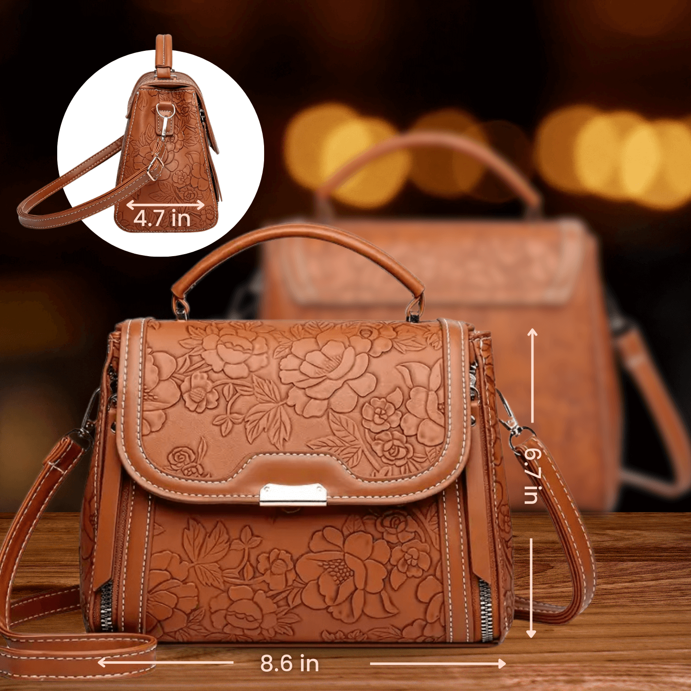 Michela's Floral Elegance | Handbag