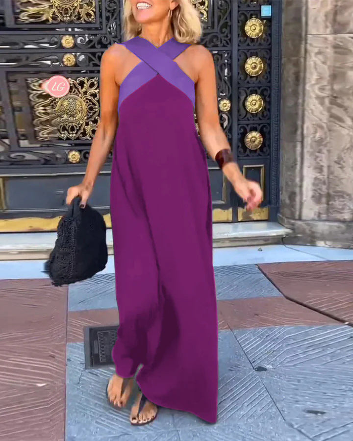 DELPHINE | DRESS WITH CROSSED CUT