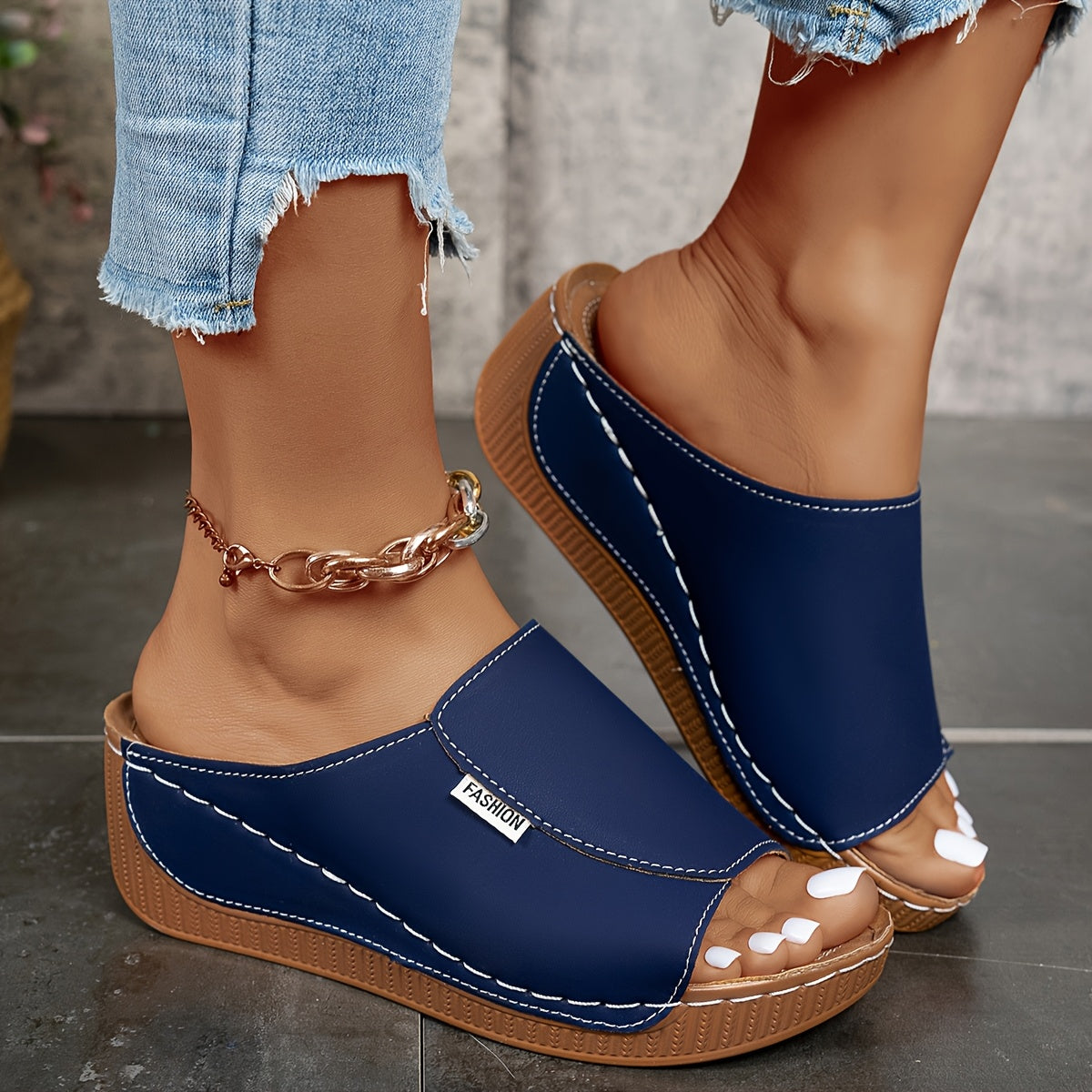 Isabella | Comfort Wedge Mule