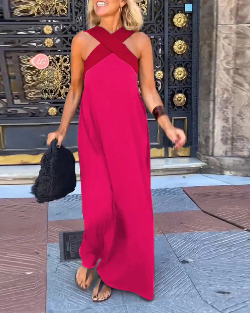 DELPHINE | DRESS WITH CROSSED CUT